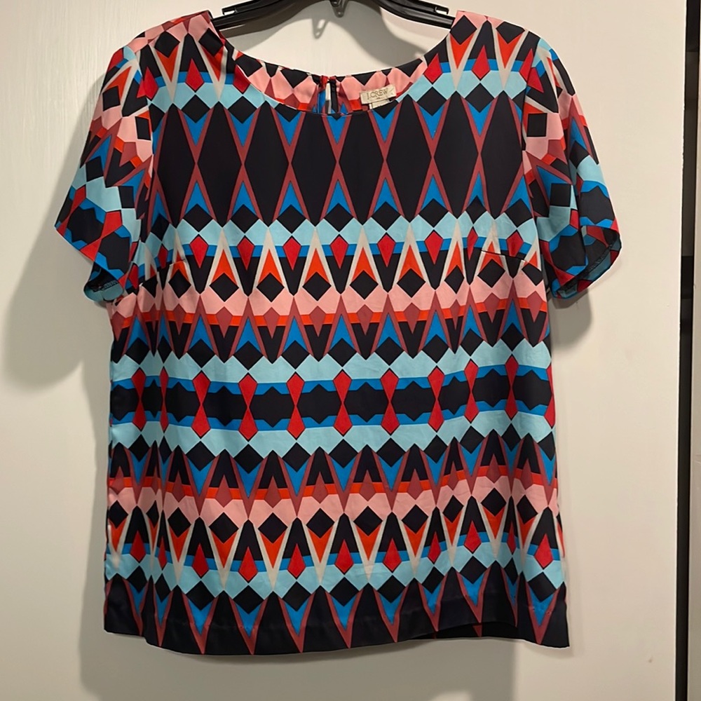 J Crew Short Sleeve Blouse